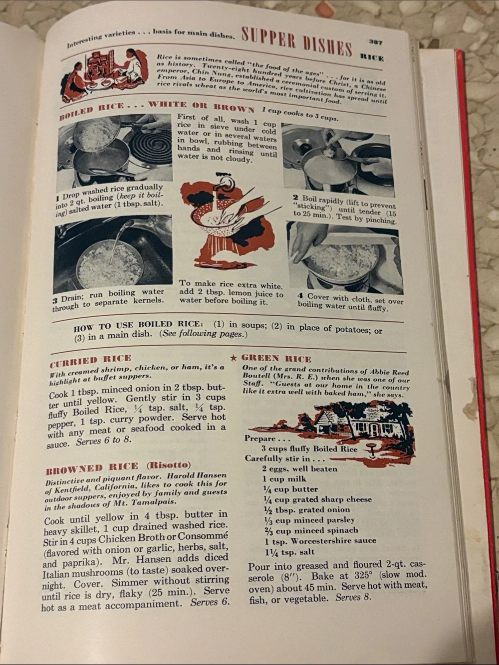 vintage 1950 edition of Betty Crocker's Picture Cook Book.